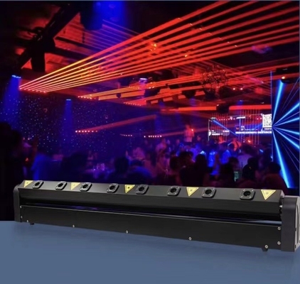 8 Ojos RGB Laser LED Bar Light 50000Hrs Vida útil para el espectáculo de escenario DJ Disco