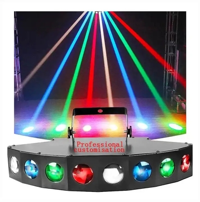 Luz láser CRI 85 con 8 ojos en la barra de haz RGBW