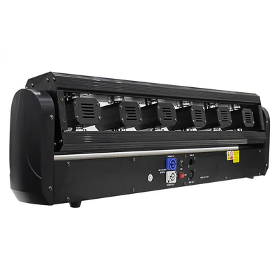 6pcs RGBW 6 Ojo Luz de escenario láser Led Beam Moving Head para discotecas DJ