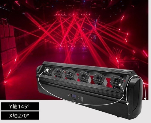6 Ojos cabeza móvil de iluminación de escenario LED barra oscilante giratoria RGB