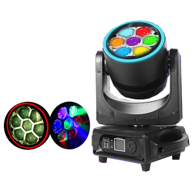 7PCS 40W RGBW 4 In1 LED Zoom Bee Eye Moving Head Light Con Luz Auxiliar Dj Disco Stage Lights Luces de fiesta